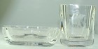 USED ORREFORS CRYSTAL VIKING SHIP TRINKET CIGARETTE ASHTRAY DISH PERFECT MINT