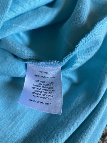 Linksoul Golf Polo Shirt Blue Large Stripes - Picture 6 of 6