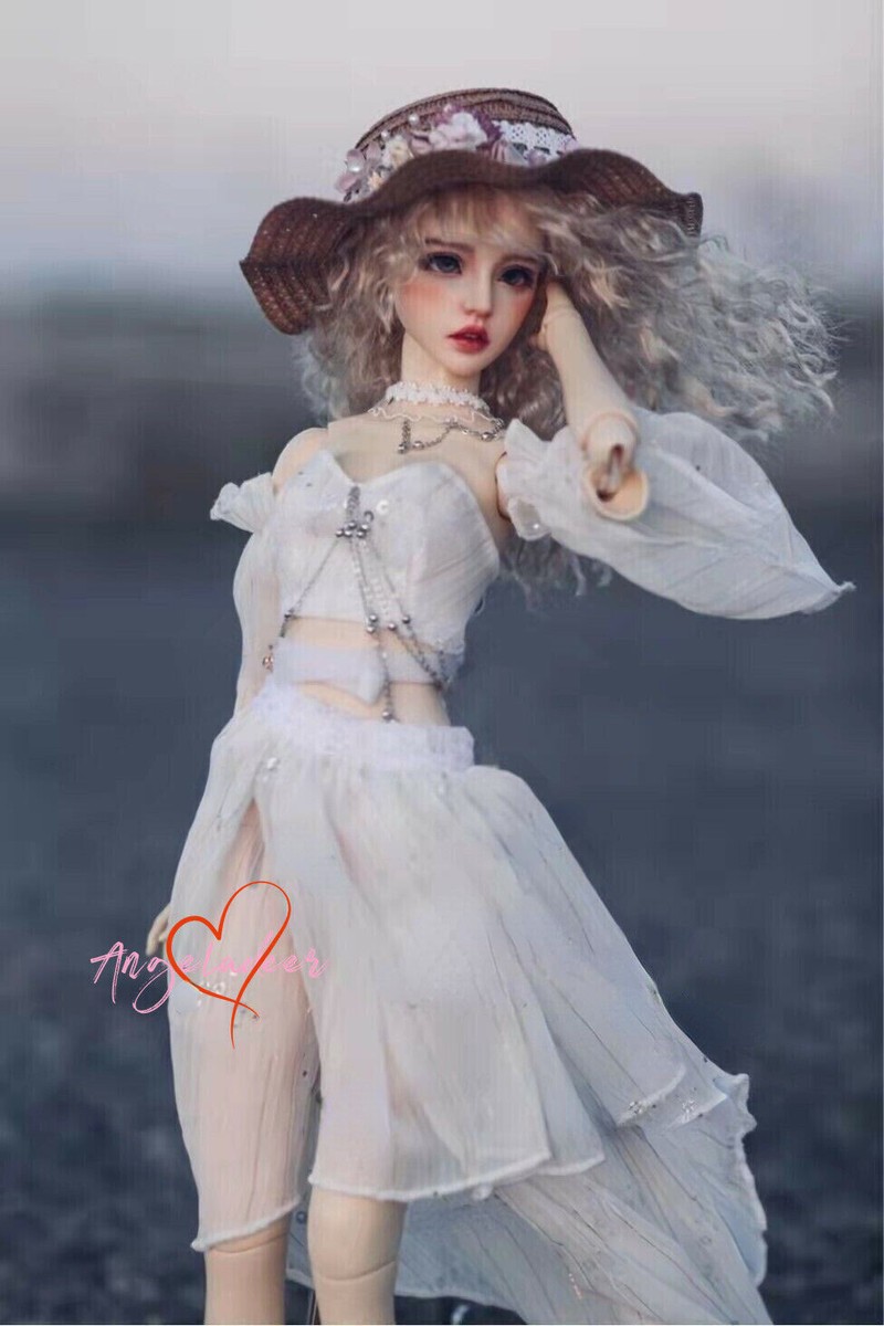 1/4 Puyoo 1/3 SD16 SID BJD Doll Clothes White Chiffon Mullet Dress