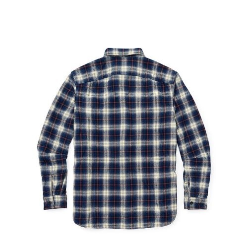 2016 RRL Reliance Camicia da Lavoro Foderata Navy Plaid Uomo *Difetti Extra-Small XS - Foto 2 di 2