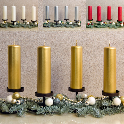 4 Adventskerzen 10cm 15cm Leuchterkerzen Kerzen Sets für Adventskranz Tischdeko