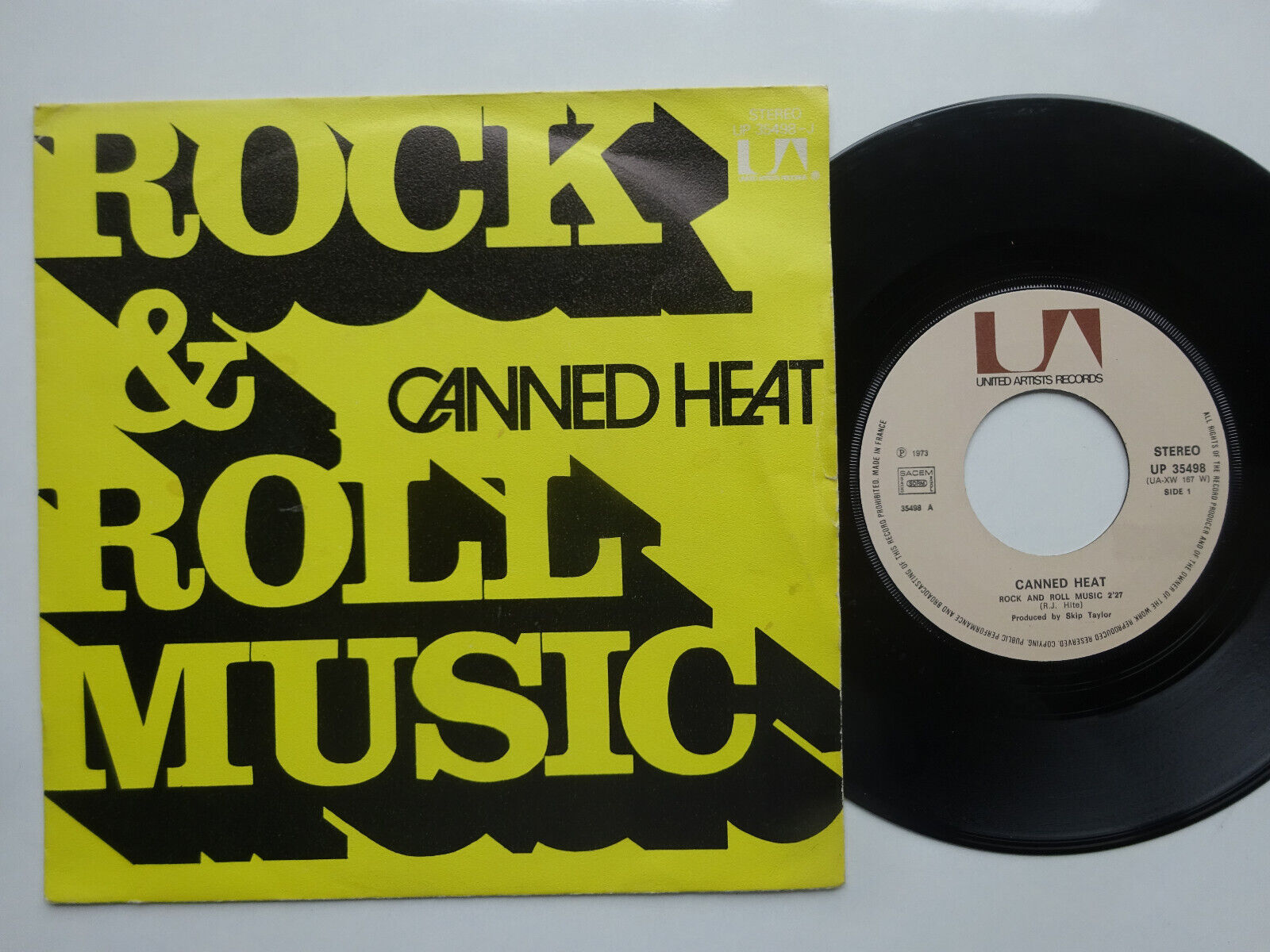 CANNED HEAT Rock & Roll Music - France Import United Artists 7" 1973 Clara Ward