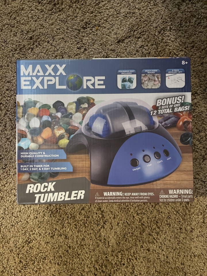 NEW! Rock Tumbler Kit, Gem Polisher & Jewelry Maker (Maxx Explore