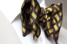 Men's Self-tied Bow Tie 100 Silk Big Butterfly Mustard Ornament S660