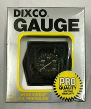 Nos Dixco 2 Black Wide Sweep Oil Pressure Gage 0-80 Psi W Bezel 613 Fast Ship