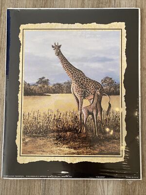 Jackie Thompson Safari Lithograph Lot 8” X 10” Elephant Leopard
