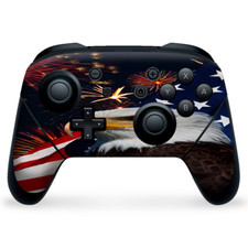 Nintendo Switch Pro Controller Skin Decal Vinyl Wrap - Eagle America Flag