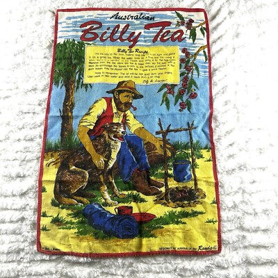 Billy tea Australian -Towel, Hand towel, Decorative drying towel. 27  x 17 