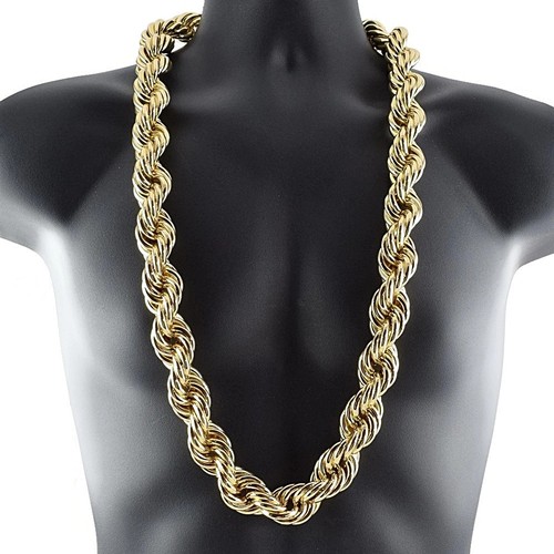 Mens 14K Gold Plated Rope 36\