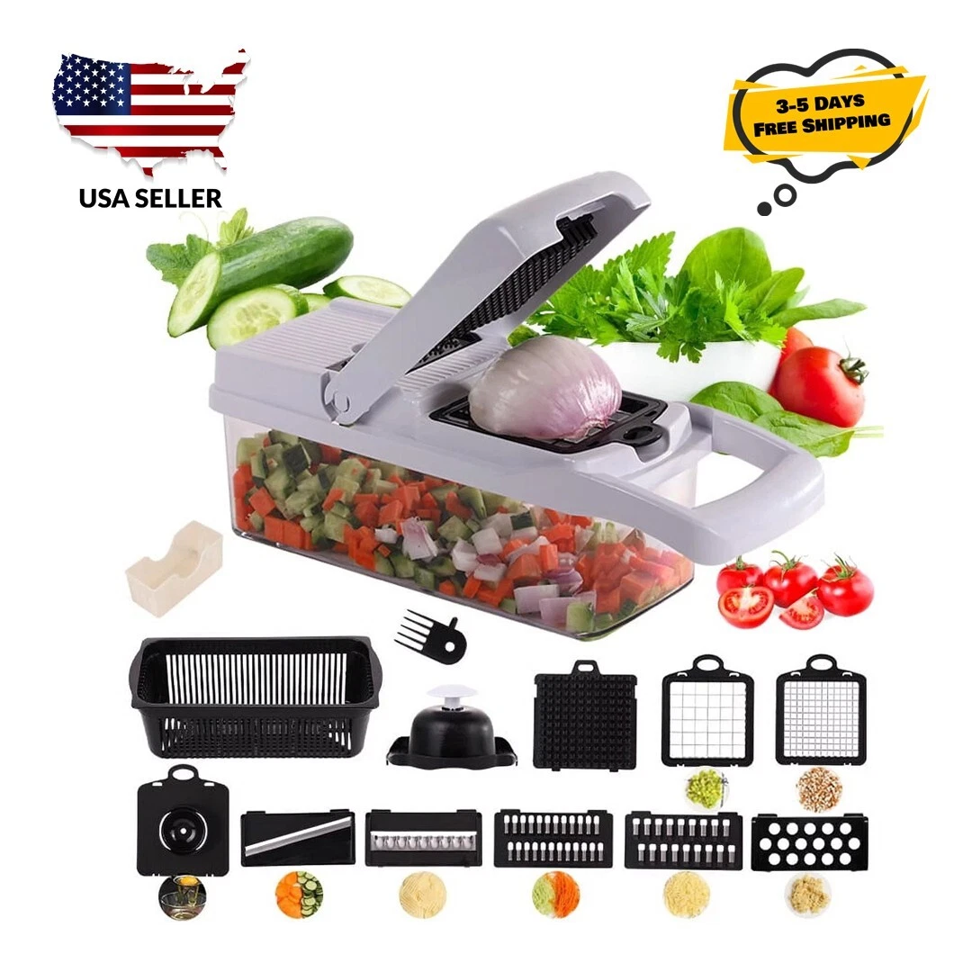 Multi 22-in-1 Veggie Mandoline Slicer Food Chopper Cutter for Tomato Fruit
Opens in a new window or