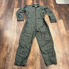 Vintage Lankford CWU-27/P Flying Coveralls Mens 46L Sage Green Flight Suit USAF