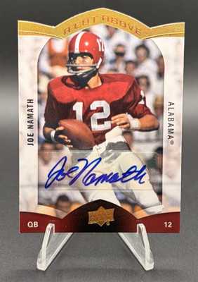 2015 Upper Deck Joe Namath A Cut Above Auto Die-Cut Insert #ACA-9 SSP Alabama