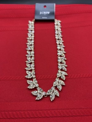 NWT J.Crew Crystal Collar Necklace Gold Tone Statement Necklace Jewelry Women's