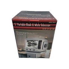 NEW Spectra 5 Inch Portable Black White TV 52-BW 3 Way Power Compact