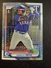 2024 Bowman Chrome Mojo Refractor Abimelec Ortiz #BCP16 Texas Rangers 1st Bowman