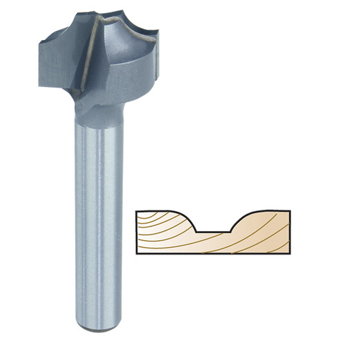 Whiteside 2051 Plunge Roundover Bit 1/4"SH, 3/16"R, 3/8"CL