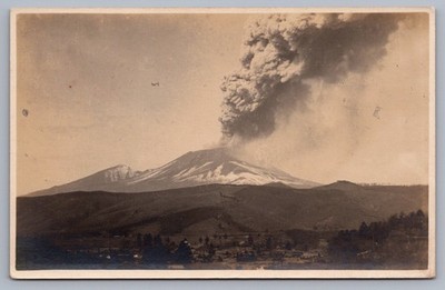 Mount Asama Kariuzawa Volcano Eruption RPPC December 1912 M4