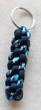 Paracord Keychain Blue Snake/Black
