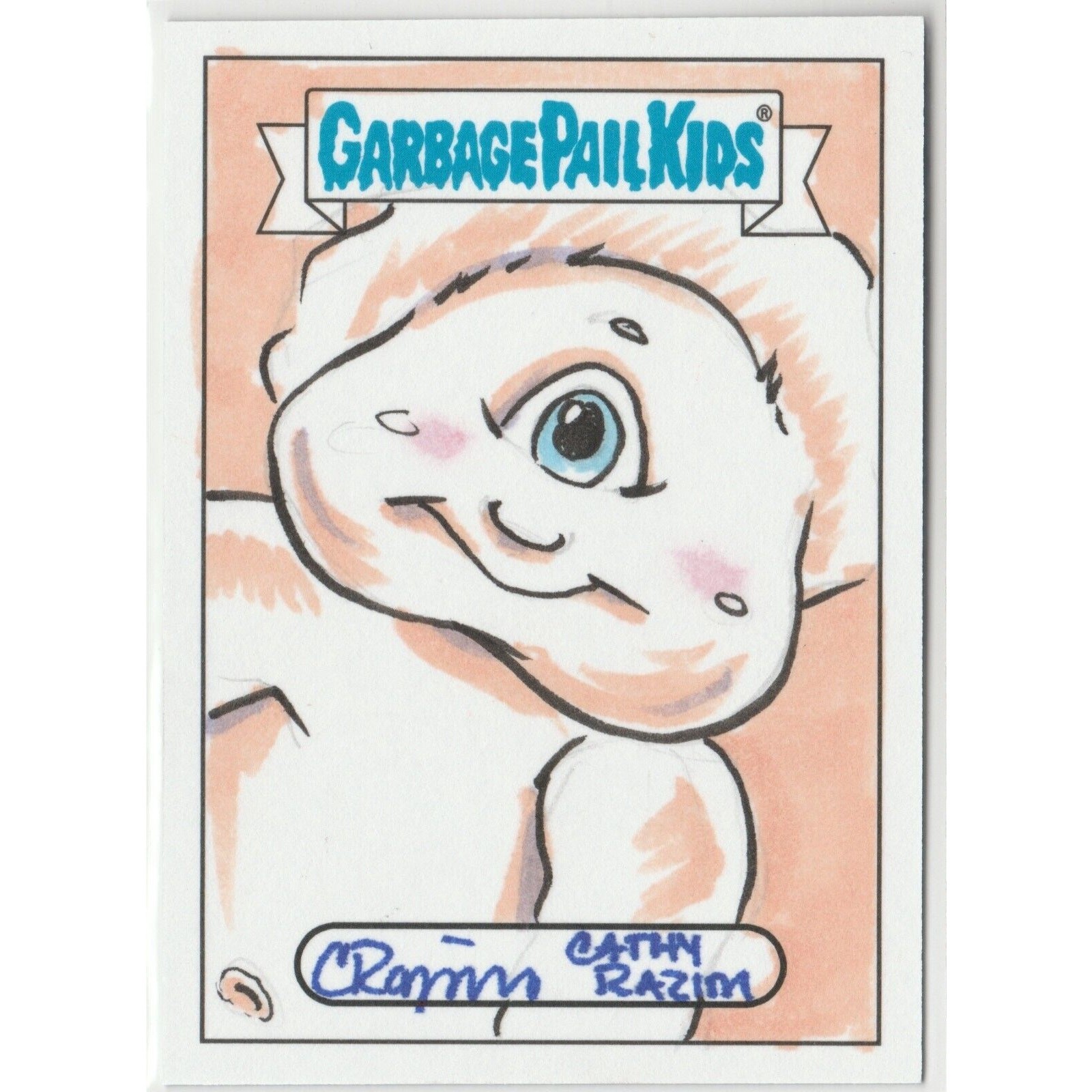 SP 1/1 Sketch Auto Color Cathy Razim GPK Intergoolactic 2023 Card