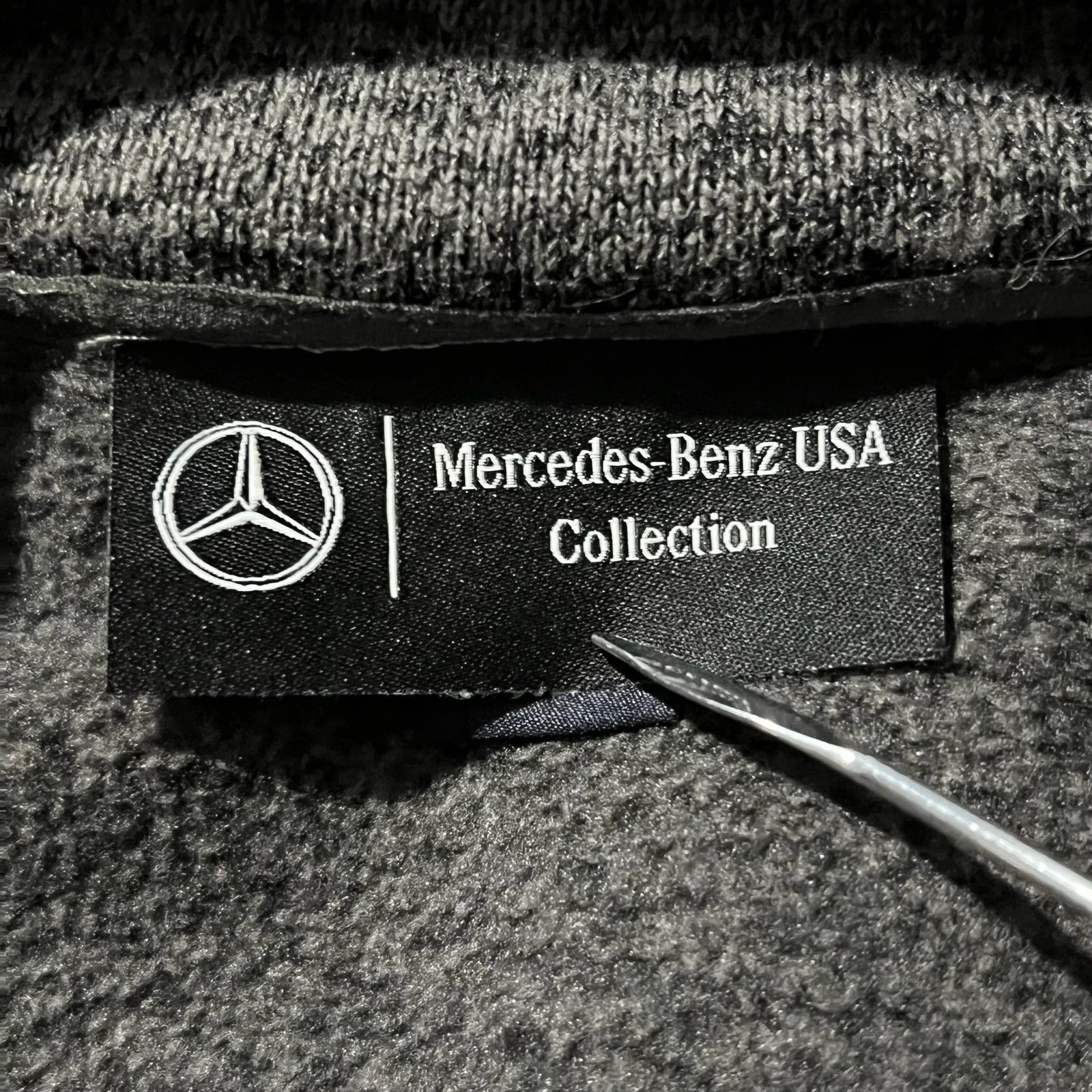Mercedes-Benz Racing Fleece Jacket Mens XL Gray Embroidered Logo Full Zip R1 - product detail image 10