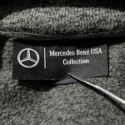 Mercedes-Benz Racing Fleece Jacket Mens XL Gray Embroidered Logo Full Zip R1 image 10