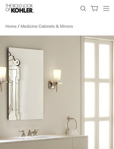 Kohler Catalan K-2936 24-1/8" x 36-1/8" Aluminum Single-Door Medicine Cabinet 