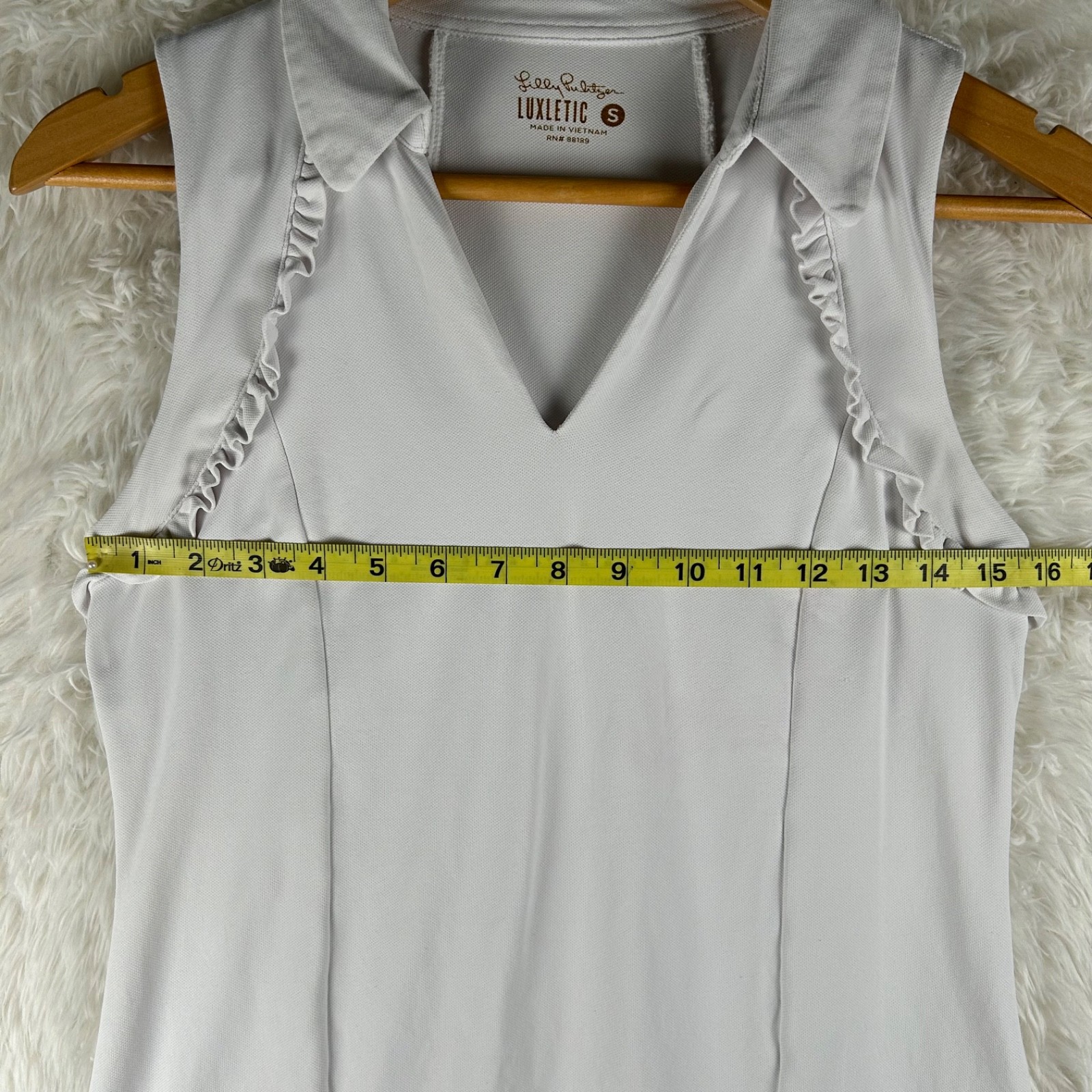 Lilly Pulitzer Luxletic  S Solid White Martina Po… - image 5