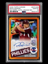 2020 Topps Chrome - 1985 Topps Autographs Rhys Hoskins orange Refractor /25