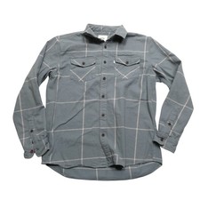 Katin Shirt Mens Medium Gray Plaid Flannel Button Front Long Sleeve Casual