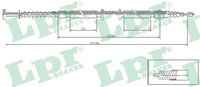 LPR C1238B Kabelzug, Handbremse FüR Fiat