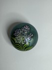 Orient & Flume 1978 Signed Art Glass Paperweight Floral Iridescent Studio Glass — photo 3