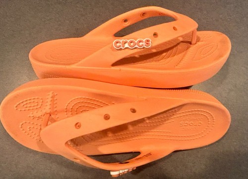 ~~ Crocs Classic Plateau Flip Flop Damen 10 orange Slipper Outdoor Sandale - Bild 2 von 6