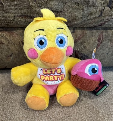 Five Nights at Freddy s FNAF Plush Jazwares 8  Glow-in-The-Dark Eyes Toy CHICA