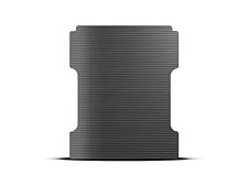 USA 8706374 Horizontal Line Rubber Truck Bed Mat - Black Fits 2007-2018 Chevy
