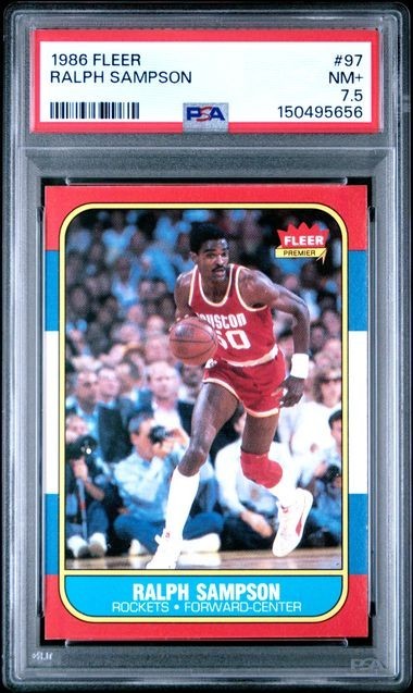 1986 Fleer Basketball #97 Ralph Sampson PSA NM+ 7.5 150495656