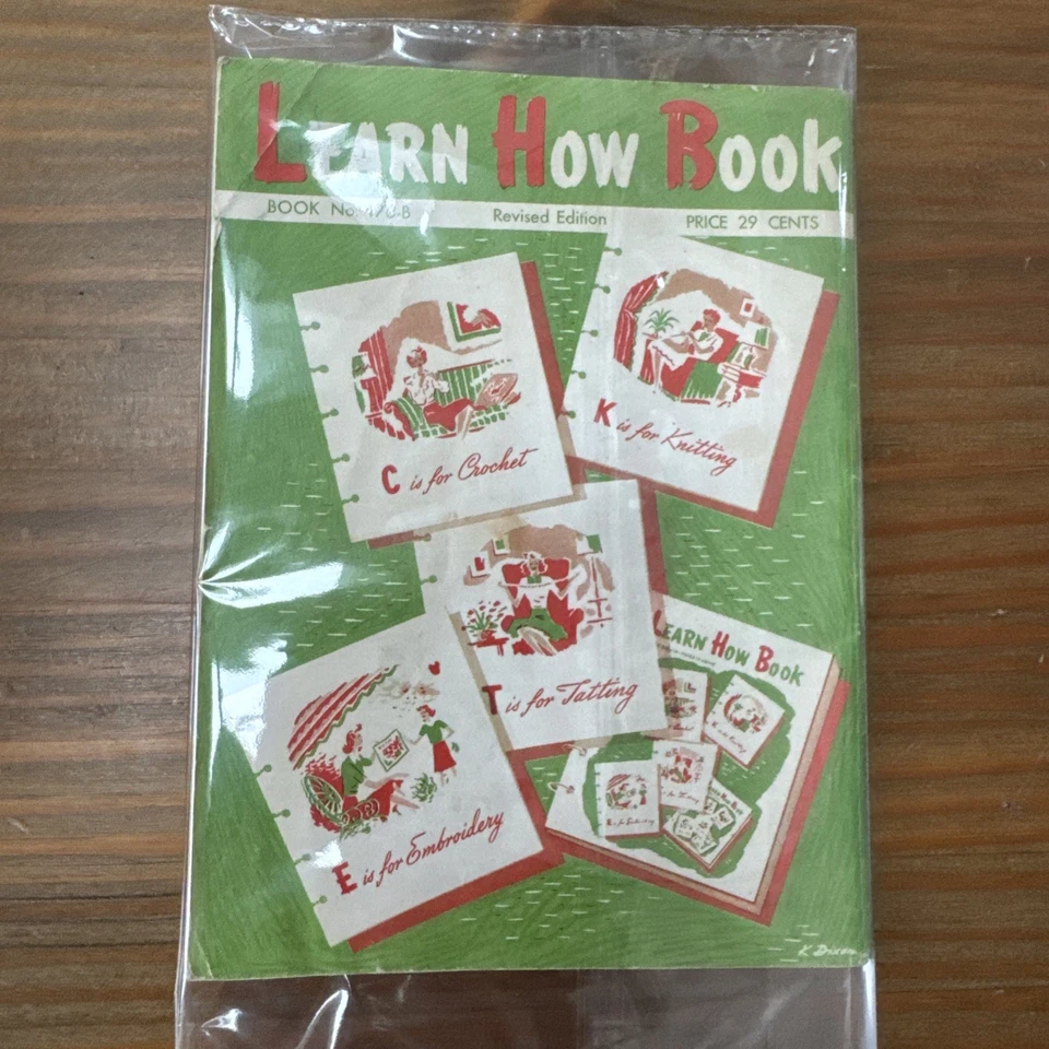 1959 Coats & Clark's Book 170-B LEARN HOW Embroidery Knit Crochet Pattern Book - Image 2 of 4