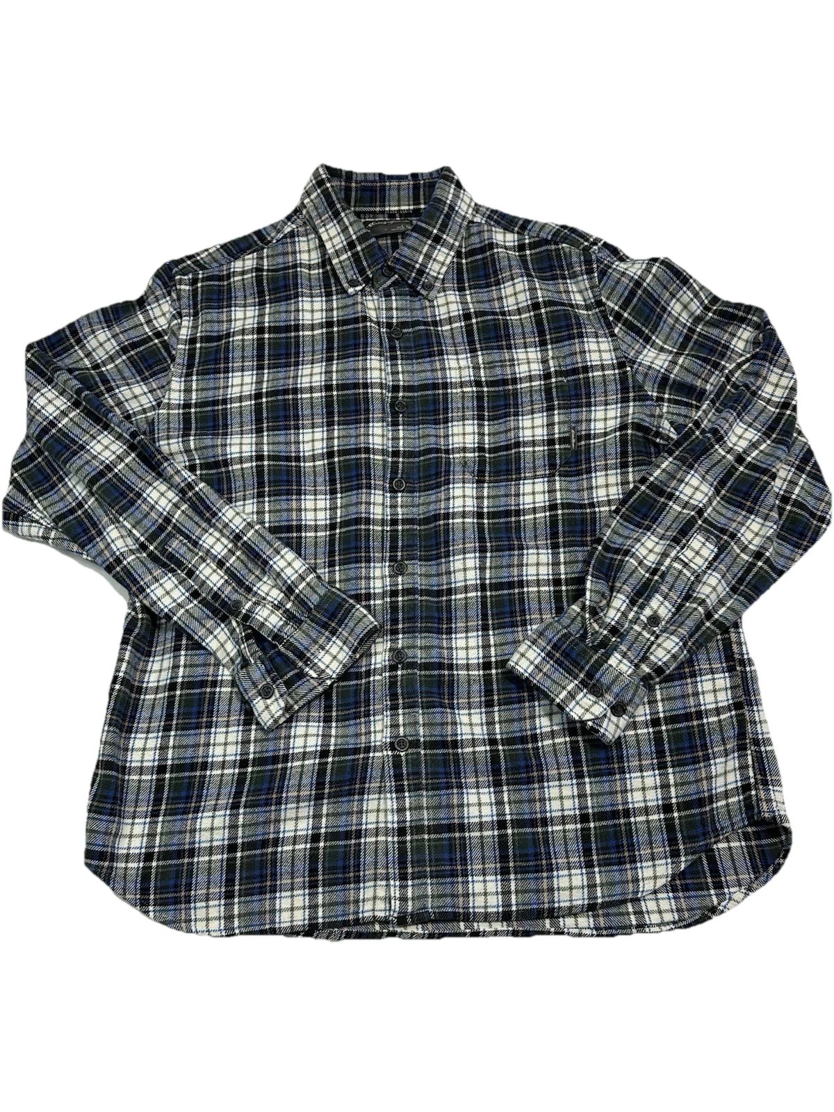 Eddie Bauer Classic Fit Flannel Plaid Shirt Mens Large
