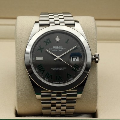Rolex Datejust Wimbledon Dial Jubilee Bracelet 41mm Stainless Steel 126300
