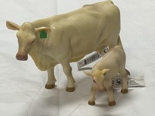 1/16 Little Buster Toys Charolais Cow Farm Animals Livestock Cattle Cow Calf