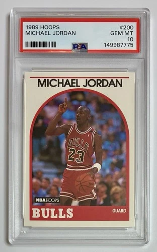 Michael Jordan 1989-90 Hoops PSA 10 Gem Mint Chicago Bulls NBA Card #200