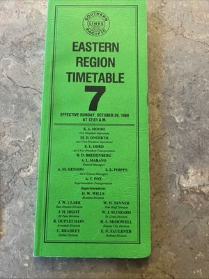 1989 Fahrplan Südpazifik Ostregion #7