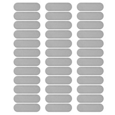40 Pcs 0.87"x0.28" Phone Dustproof Net Sticker Phone Speaker Cover Silver