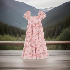 New With Tags Rare Editions Girls Chiffon Floral Maxi Dress Sz S