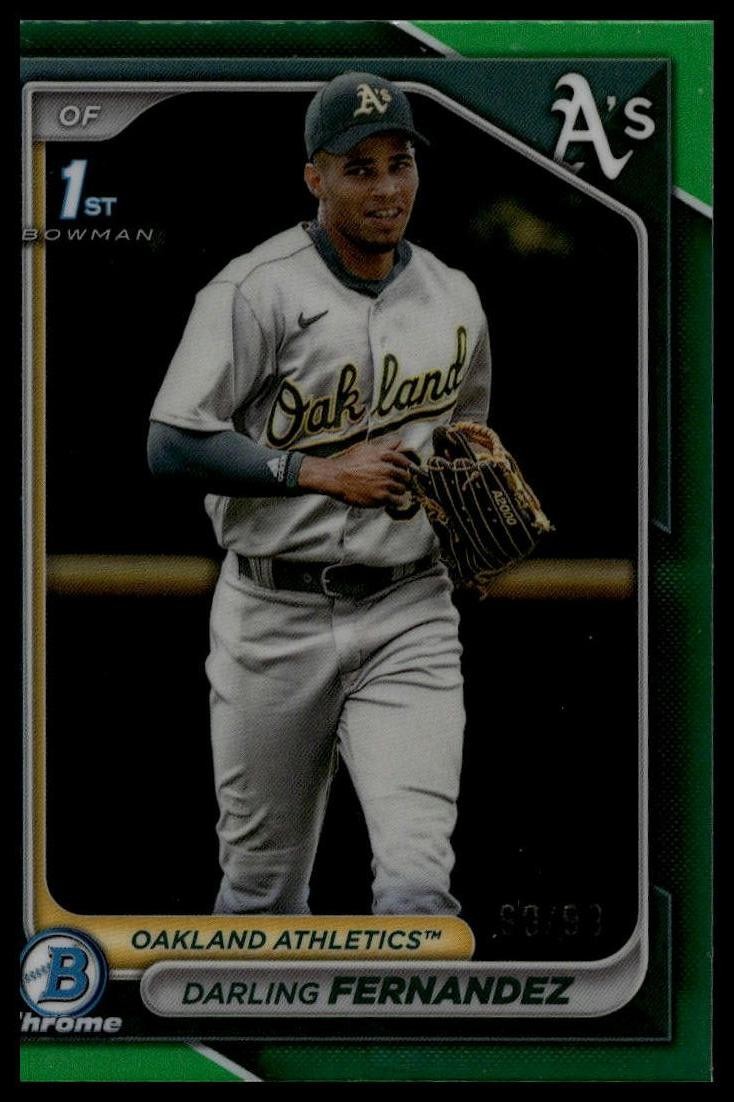 2024 Bowman Chrome #BCP-184 Darling Fernandez Green Refractors #/99 1st