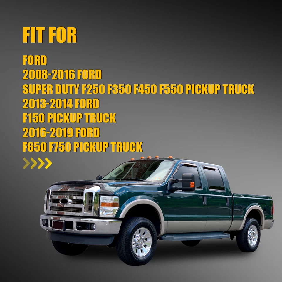 Espejo de remolque de vidrio con calefacción superior izquierdo conductor para Super Duty F250 350 450 2008-2016 Foto 3 de 4