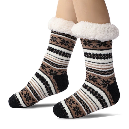 Ultra-thick Cashmere Slipper Home Socks,Slipper Socks With Non Slip Slipper US - Bild 13 von 15