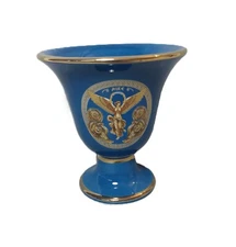 Pythagorean Cup with Ancient Greek Winged Goddess of Victory theme color petrol