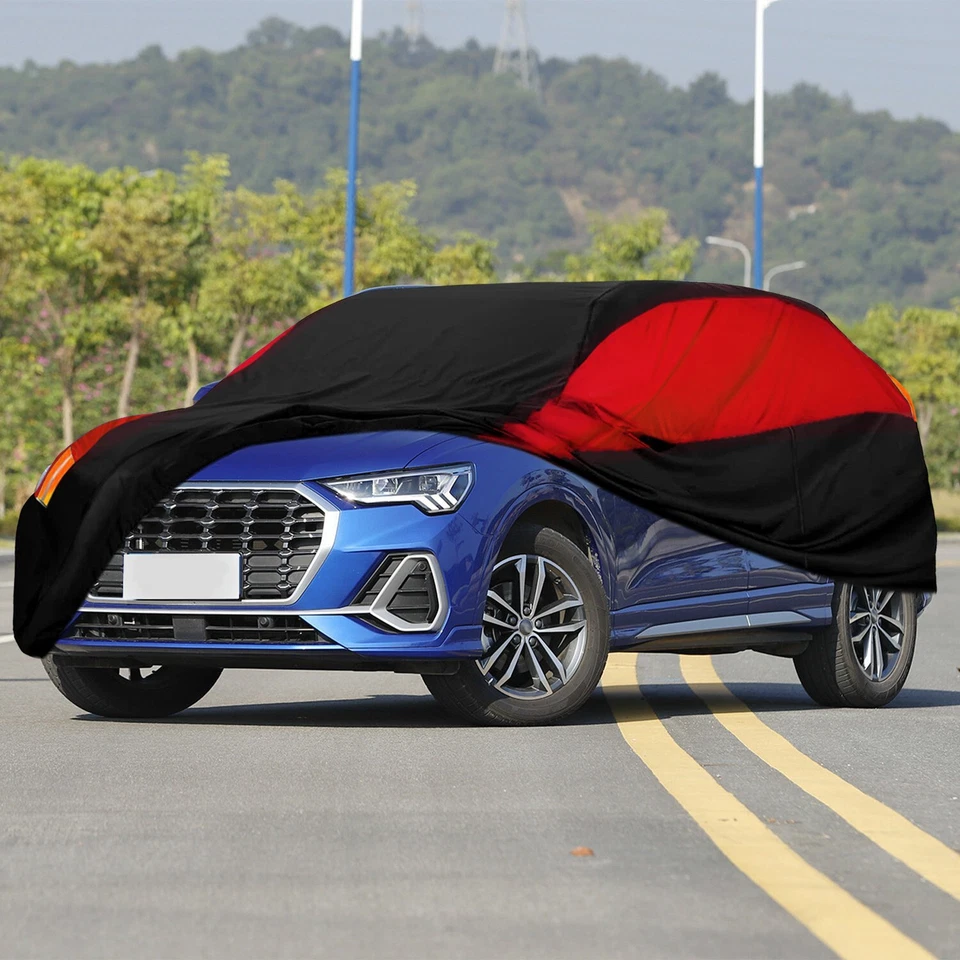 Cubierta completa de auto para Nissan SUV negra y roja exterior UV nieve polvo resistente a la lluvia Foto 2 de 4