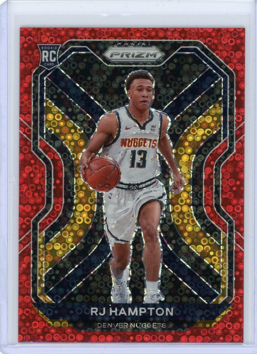 2020-21 Panini Prizm Basketball Red Disco Rookie #286 RJ Hampton #121/125