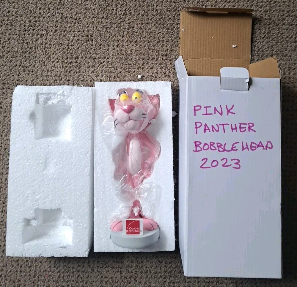 Pink Panther figure Bobble Head 2020 Owens Corning Mascot in Box